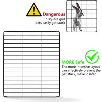 LURIVA DIY Small Animal Pet Playpen, Guinea Pig Cages, Rabbit Playpen, Dog/ Puppy Playpen, Indoor Portable Metal Wire Yard Fence, 15 X 12 Inch, 12 Panels, Black