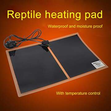 MQ Reptile Terrarium Heat Pad with LCD Thermometer - 11 x 16.5in 20W