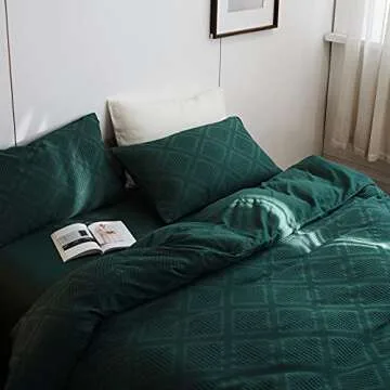 Luxe AMWAN Emerald Green Duvet Cover Set for King Beds
