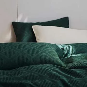 Luxe AMWAN Emerald Green Duvet Cover Set for King Beds
