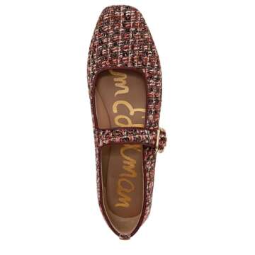 Sam Edelman Women's Michaela Mary Jane Flat in Coffee Multi Boucle
