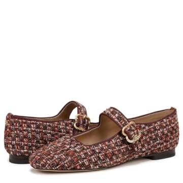 Sam Edelman Michaela Mary Jane Flat for Women in Boucle