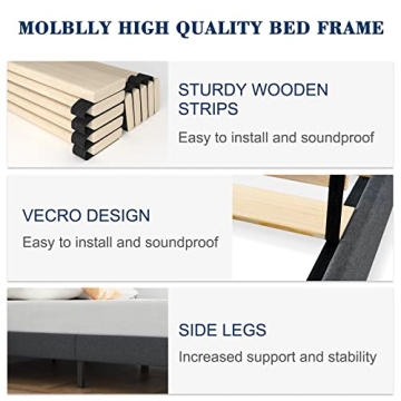 Shop Molblly Full Bed Frame - Stylish & Easy Assembly