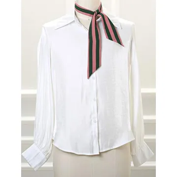 Elegant Allegra K Polka Dot Skinny Scarf for Women