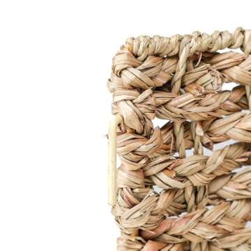 Natural Seagrass Christmas Tree Collar - Fits Around a Tree up to 8 Ft - Rustic or Beach Theme Tree Skirt - Beautiful for Your Seashell Christmas Tree 27 Inch