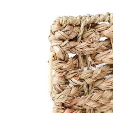 Natural Seagrass Christmas Tree Collar - Fits Around a Tree up to 8 Ft - Rustic or Beach Theme Tree Skirt - Beautiful for Your Seashell Christmas Tree 27 Inch