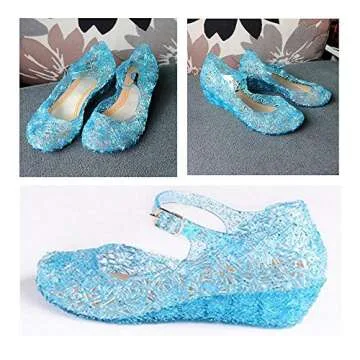 Sparkle Sandals for Girls - Qinyue.JF Dress Up Shoes