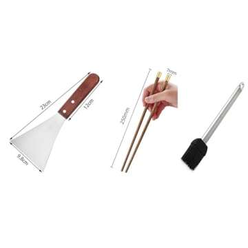 YYMIYU Tamagoyaki Japanese Omelette Pan Cast Iron Wooden Handle 9×7 inch