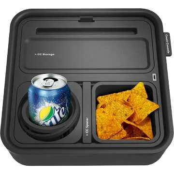 CouchConsole Cup Holder Tray for Snacks & Drinks