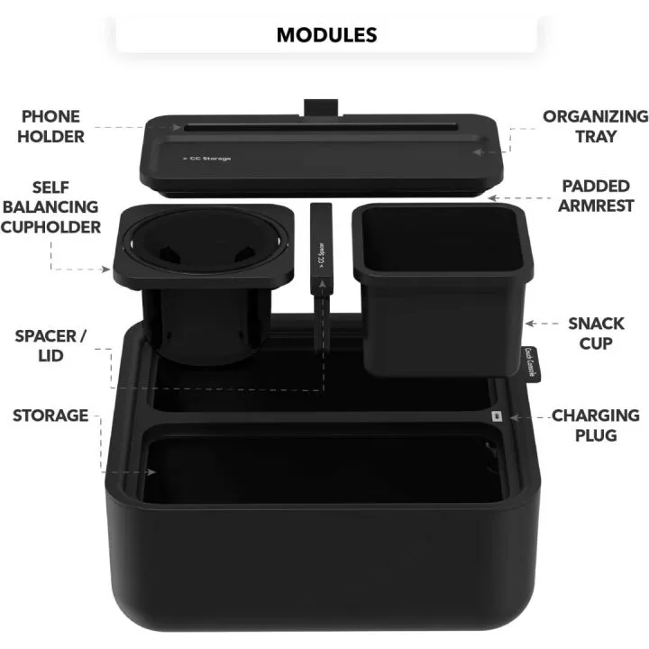 CouchConsole Cup Holder Tray for Snacks & Drinks