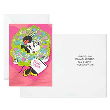 Hallmark Disney Valentines Day Cards Assortment, Mickey Mouse and Minnie Mouse (6 Valentine Cards with Envelopes)