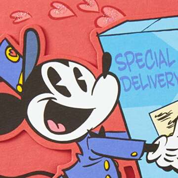 Hallmark Disney Valentines Day Cards Assortment, Mickey Mouse and Minnie Mouse (6 Valentine Cards with Envelopes)