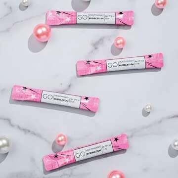 Go Mouthwash Packets Bubblegum Flavor - Adult and Kids Mouthwash with Fluoride Free Formula, Alcohol Free, Dye-Free Formula That Contains Xylitol - Perfect Bulk Mouthwash for Lunch Boxes and Travel