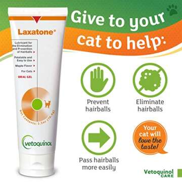 Vetoquinol Laxatone Oral Hairball Gel for Cats - Maple