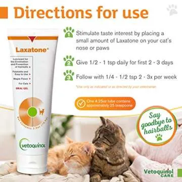 Vetoquinol Laxatone Oral Hairball Gel for Cats - Maple