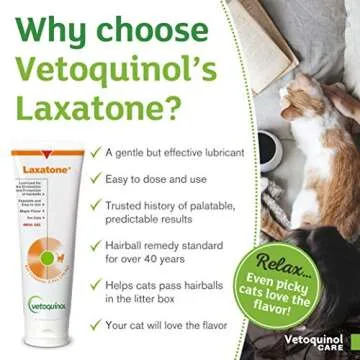 Vetoquinol Laxatone Oral Hairball Gel for Cats - Maple