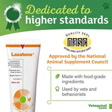 Vetoquinol Laxatone Oral Hairball Gel for Cats - Maple