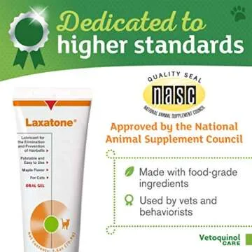 Vetoquinol Laxatone Oral Hairball Gel for Cats - Maple