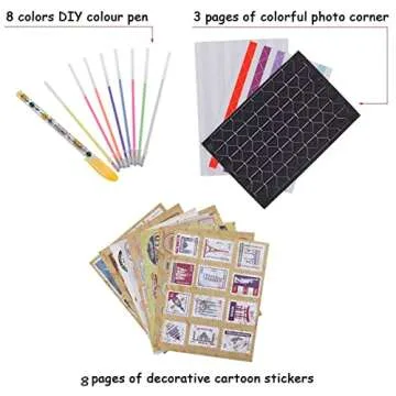 RECUTMS Our Adventure Book Scrapbook Pixar Up Handmade DIY Family Scrapbook Photo Album Expandable 11.6x7.5 Inches 80 Pages with Photo Album Storage Box DIY Accessories Kit Mothers Day Gifts