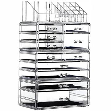 Cq Acrylic Makeup Organizer - 4 Pack Clear Beauty Storage