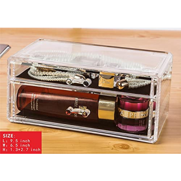 Cq Acrylic Makeup Organizer - 4 Pack Clear Beauty Storage