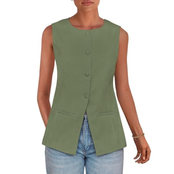 Stylish PRETTYGARDEN Women’s Summer Suit Vest Tops 2025 in Chic Design