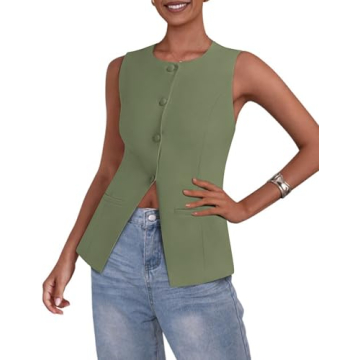PRETTYGARDEN Women’s Fashionable Summer Suit Vest Tops