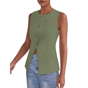 PRETTYGARDEN Women’s Fashionable Summer Suit Vest Tops