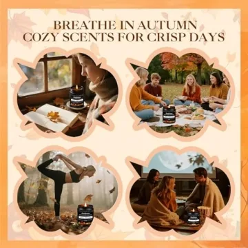 Fall Candles Set for Cozy Home - 4 Pack Soy Candles
