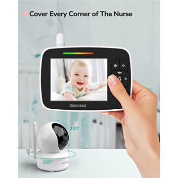 Kidsneed 3.5" HD Video Baby Monitor with Night Vision & Two-Way Audio