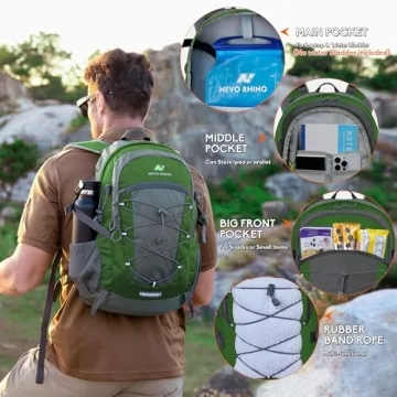 N NEVO RHINO Lightweight Hiking Backpack 25L Travel Pack