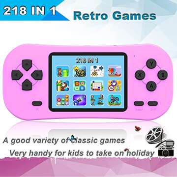 Beijue Retro Handheld Games for Kids Built in 218 Classic Old Style Electronic Game 2.5'' Screen 3.5...