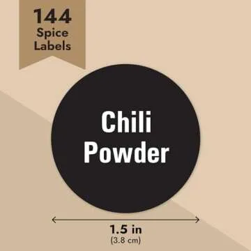 Talented Kitchen Spice Jar Labels - 144 Preprinted Stickers