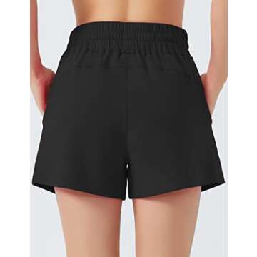 THE GYM PEOPLE Women's Drawstring Sweat Shorts High Waisted Summer Workout Lounge Shorts with Pockets