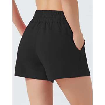 THE GYM PEOPLE Women's Drawstring Sweat Shorts High Waisted Summer Workout Lounge Shorts with Pockets