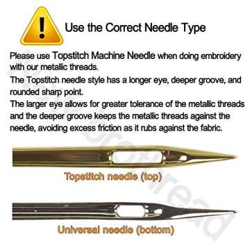 New brothread 4pcs (2 Gold+2 Silver Colors) Metallic Embroidery Machine Thread Kit 500M (550Y) Each ...