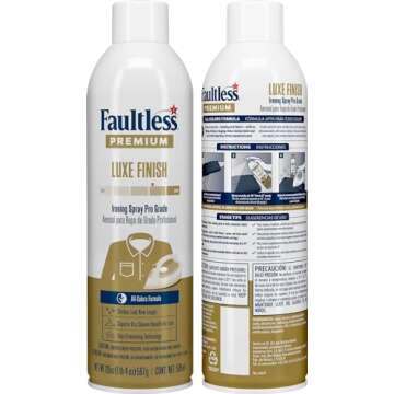 Faultless Premium Luxe Spray Starch (20 Oz, 4 Pack) Spray Starch for Ironing that Makes Your Clothes...