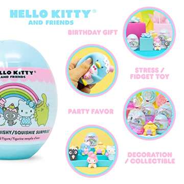 Hamee Sanrio Hello Kitty and Friends [Surprise Blind Capsule] Cute Water Filled Squishy Toy [Birthday Gift Bags, Party Favors, Gift Basket Filler, Stress Relief Toys] - Surprise (Random - 1 PC.)