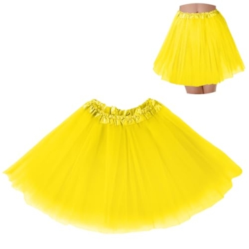 Stylish 3-Layered Yellow Tutu Skirt for Women - Perfect for Costumes & More