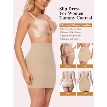 JOYSHAPER Seamless Dress Slip with Tummy Control for Women