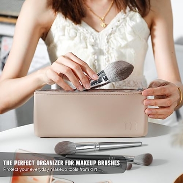 FERYES Silicone Makeup Brush Bag for Stylish Organization