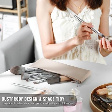 FERYES Silicone Makeup Brush Bag for Stylish Organization
