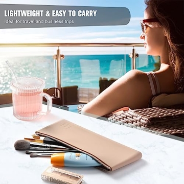 FERYES Silicone Makeup Brush Bag for Stylish Organization