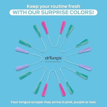 DrTung Stainless Steel Tongue Scraper for Fresh Breath