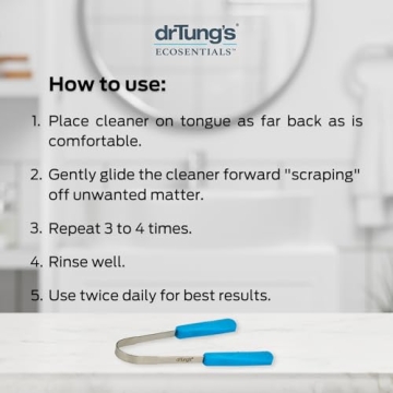 DrTung Stainless Steel Tongue Scraper for Fresh Breath