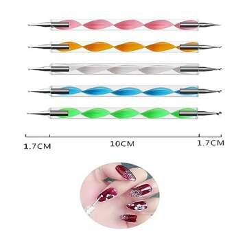 Dotting Tools Kit for Clay, Nail Art, Air Dry Clay, Sculpting Painting Embossing Scoring Modeling, Ball Stylus Pen, Rock, Silicone, Langqun
