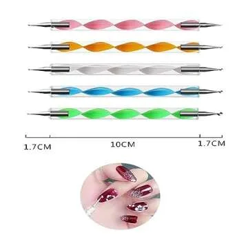 Dotting Tools Kit for Clay, Nail Art, Air Dry Clay, Sculpting Painting Embossing Scoring Modeling, Ball Stylus Pen, Rock, Silicone, Langqun