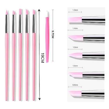 Dotting Tools Kit for Clay, Nail Art, Air Dry Clay, Sculpting Painting Embossing Scoring Modeling, Ball Stylus Pen, Rock, Silicone, Langqun