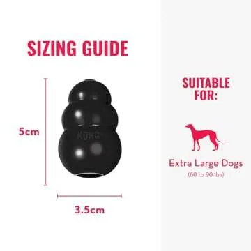 KONG Extreme Dog Toy - Fetch & Chew Toy - Treat-Filling Capabilities & Erratic Bounce for Extended Play Time Most Durable Natural Rubber Material - for Power Chewers - for X-Large Dogs