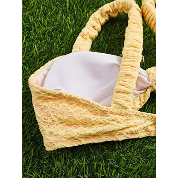 MakeMeChic Knot High Cut Bikini Set for Summer Styles